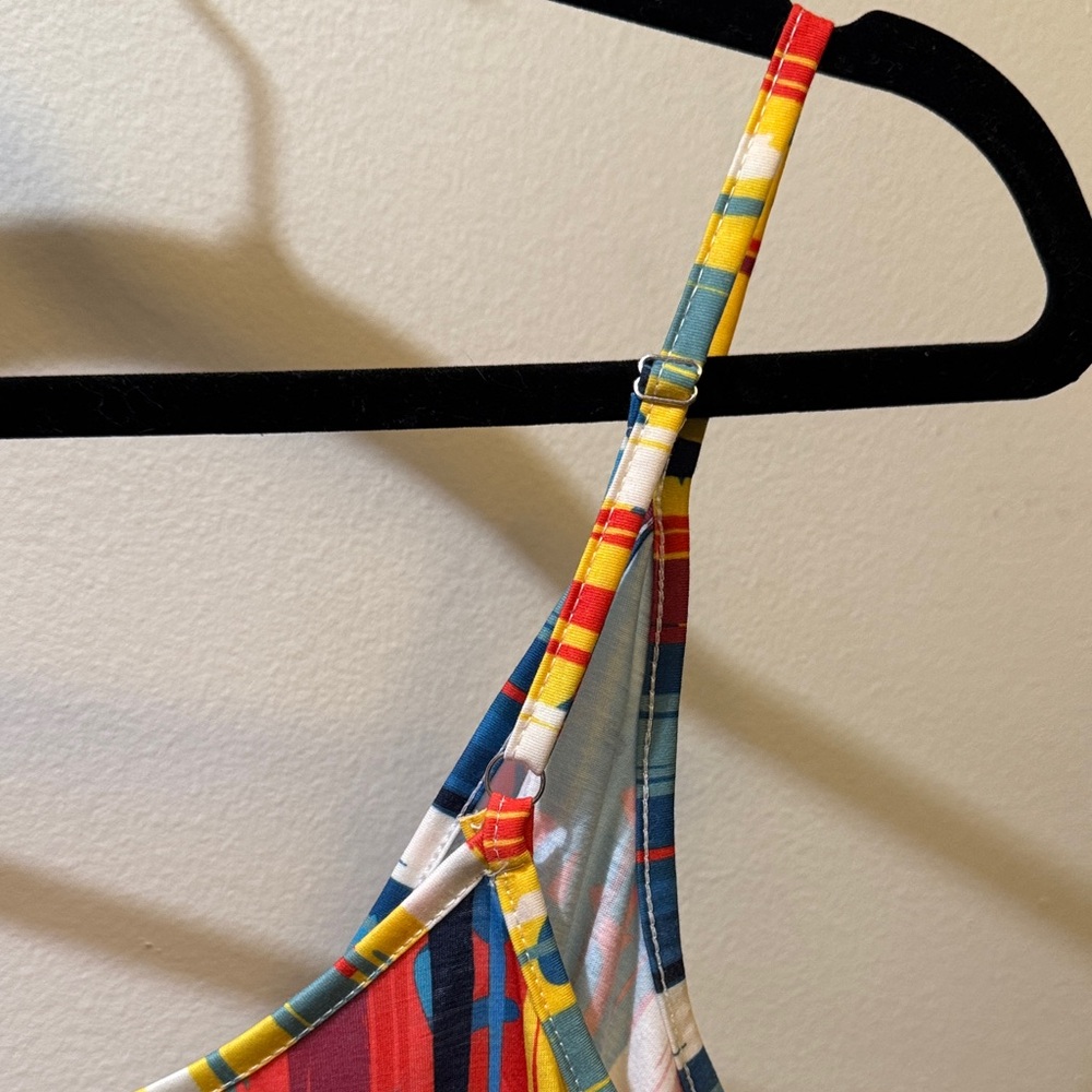 Vibrant Multicolor Striped Dress with Pockets - Picture 5 of 7